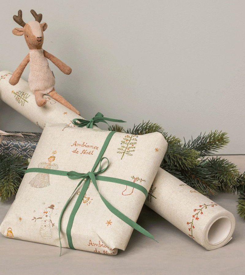 10m Roll of Ambiance de Noel Wrapping Paper by maileg