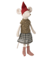 Medium Girl Mouse Christmas Outfit by Maileg