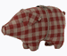Small Red Check Pig by maileg