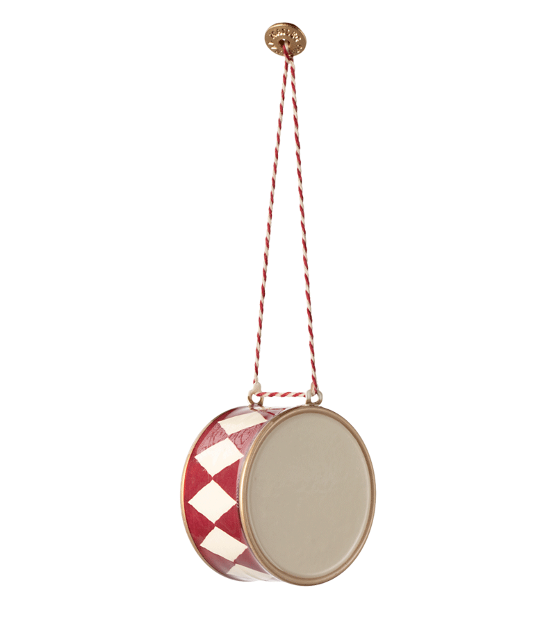 2025 Large Red Metal Drum Ornament by Maileg