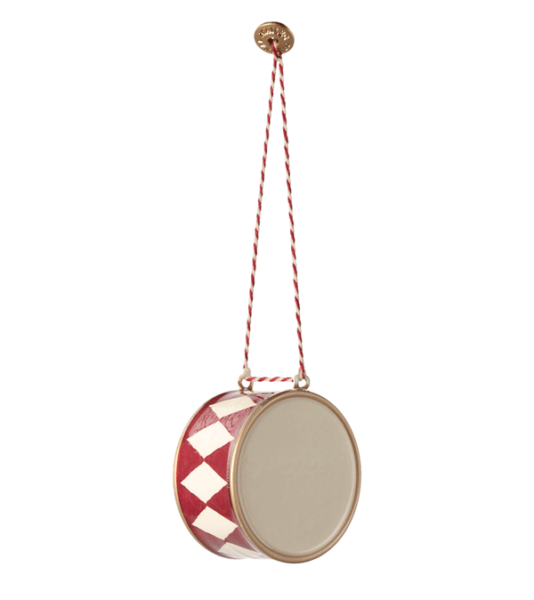 2025 Large Red Metal Drum Ornament by Maileg