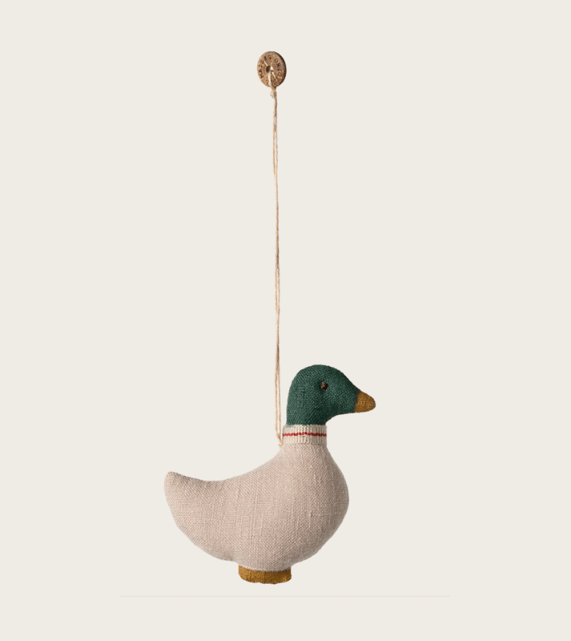 Soft Green Duck Ornament by Maileg