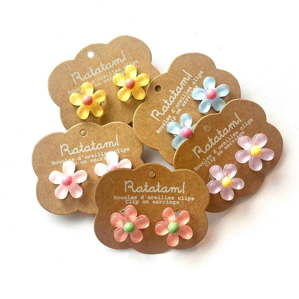 Clip-on Flower Earrings by Ratatam