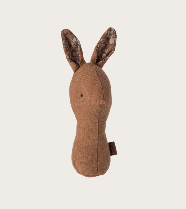 Lullaby Friends Chocolate Bunny Rattle by Maileg