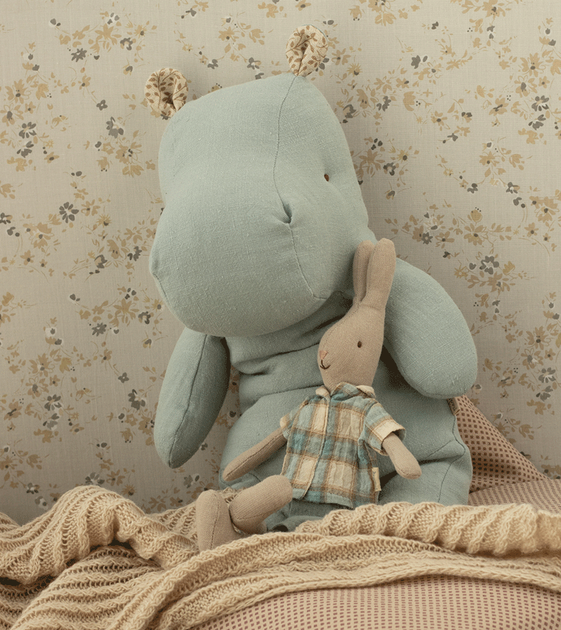Safari Friend Medium Blue Grey Hippo by maileg