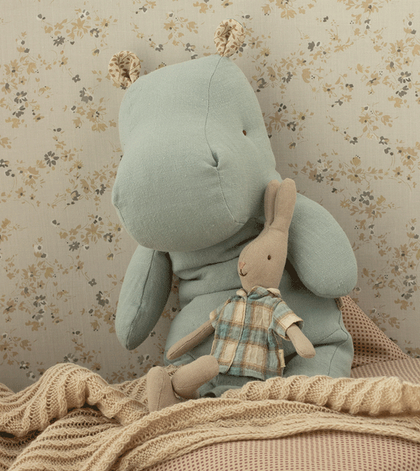Safari Friend Medium Blue Grey Hippo by maileg