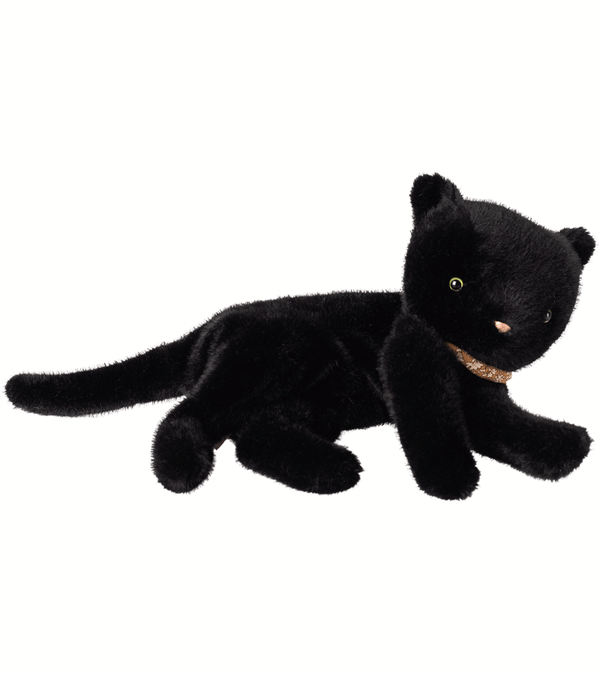 Medium Black Sleeping Plush Kitten by maileg