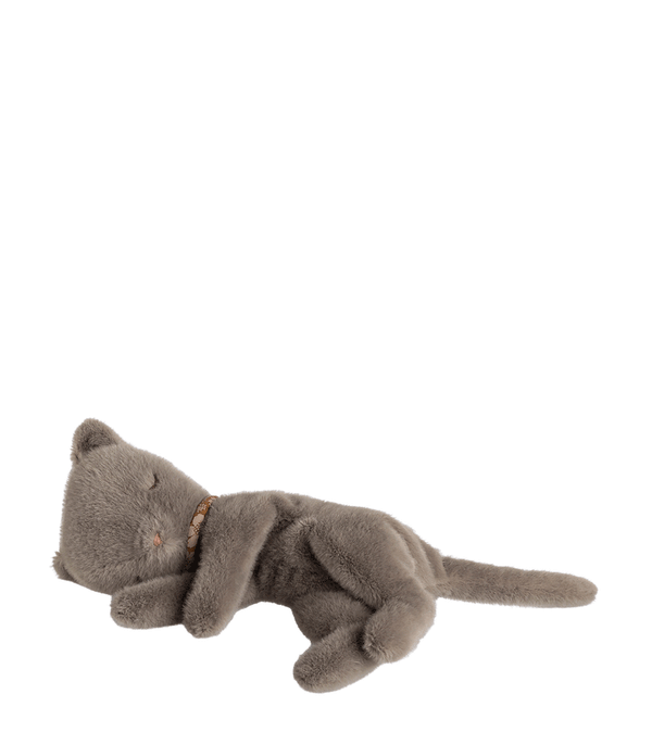 Small Grey Sleeping Plush Kitten by maileg