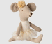 Little Sister Off White  Ballerina Mouse by maileg