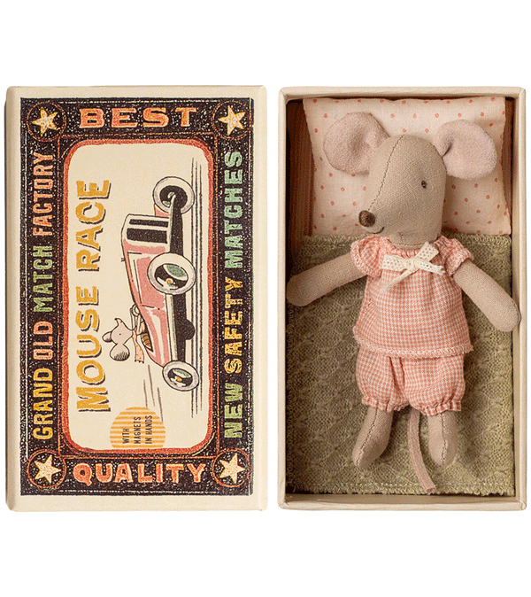 Little Sister Mouse in Matchbox by maileg
