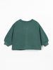 Pine Green Recycled Cotton Knit Cardigan by PLAY UP
