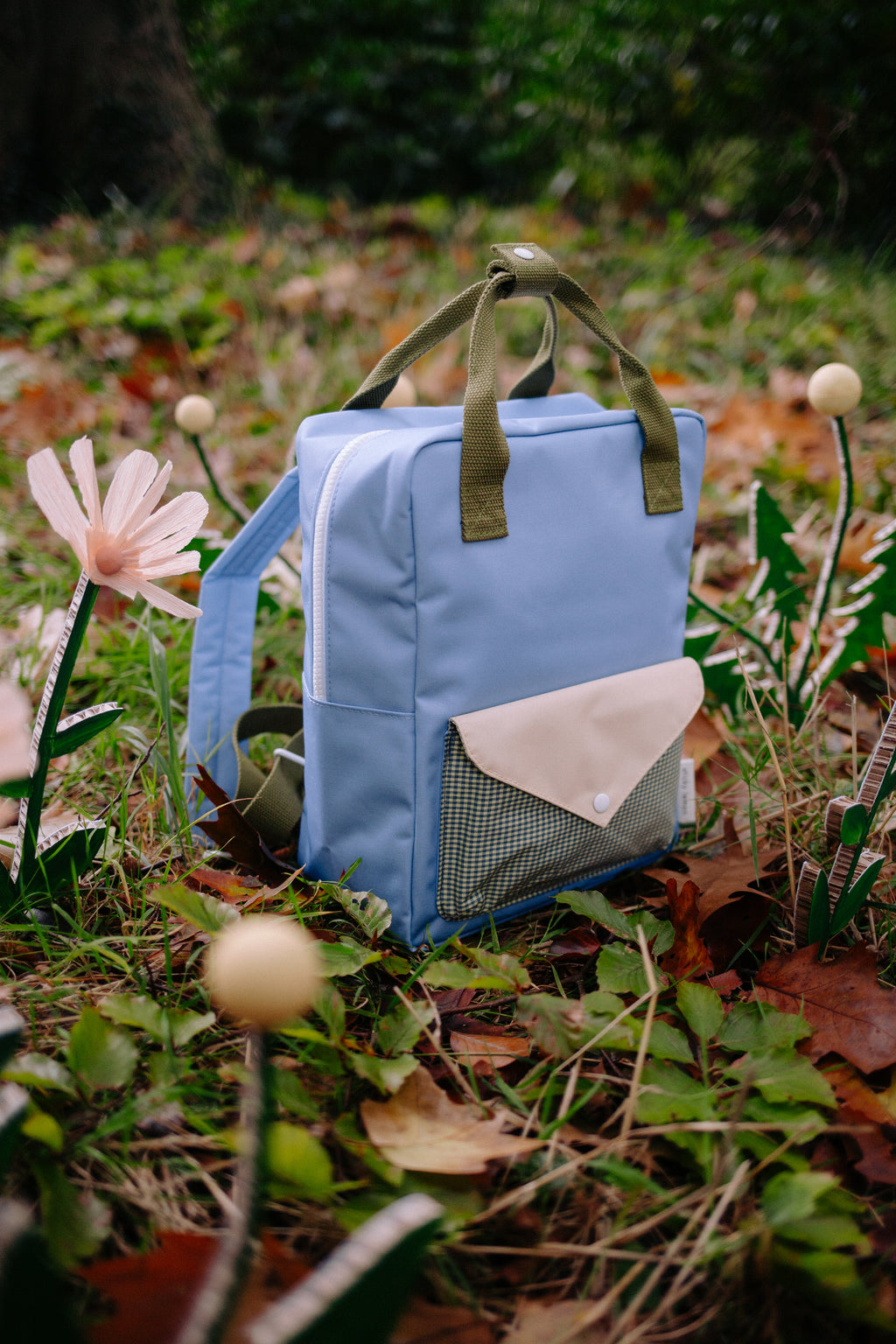 Cloud Blue Lemon Tree Medum Backpack by Sticky Lemon