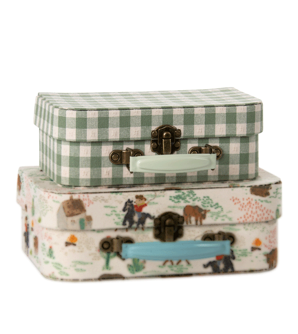 Medium Checkered Suitcase by maileg