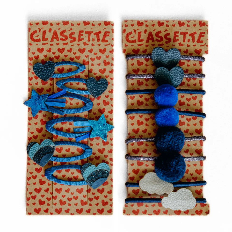 Navy Blue School Hair Clips & Bobble Hair Ties by Classette