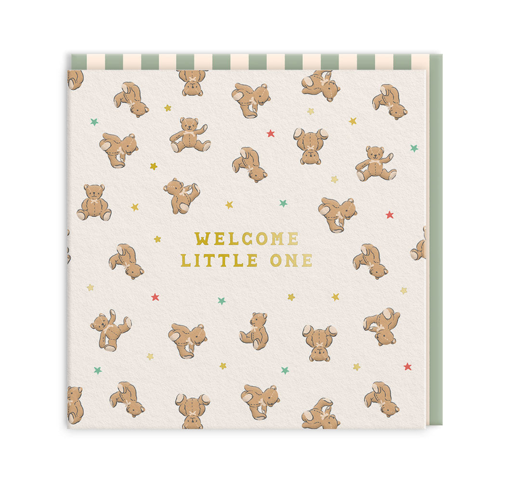 New Baby Bear Mini Square Greeting Card by Ohh Deer