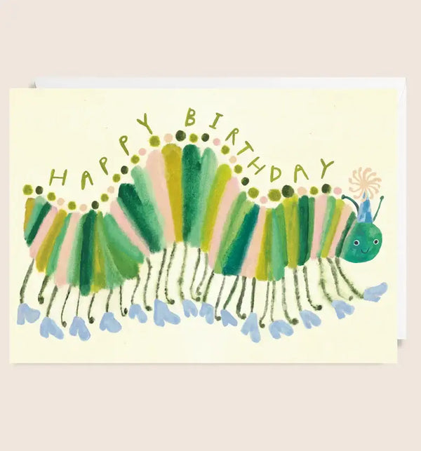 Caterpillar Birthday Card by Holsen Studio