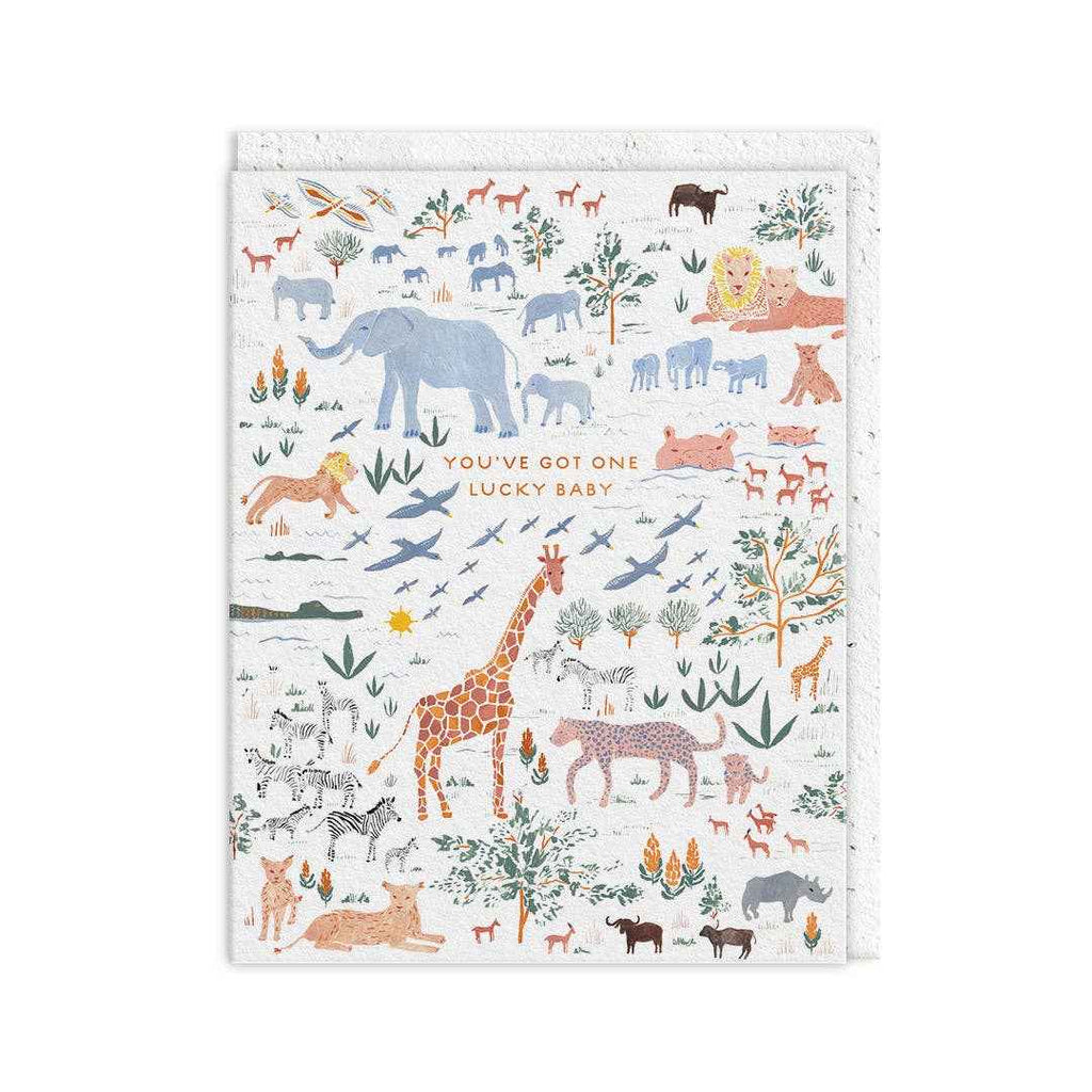 One Lucky Baby Greeting Card by Ohh Deer