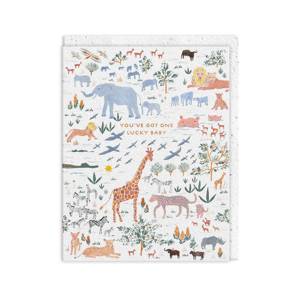One Lucky Baby Greeting Card by Ohh Deer