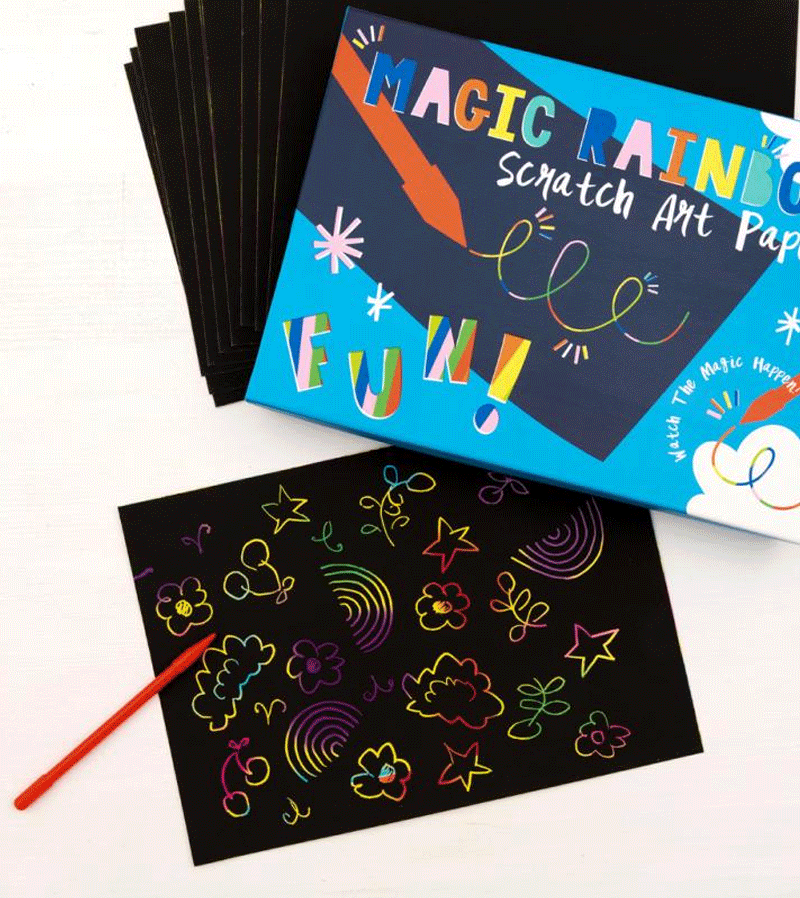Magic Rainbow Scratch Art Paper