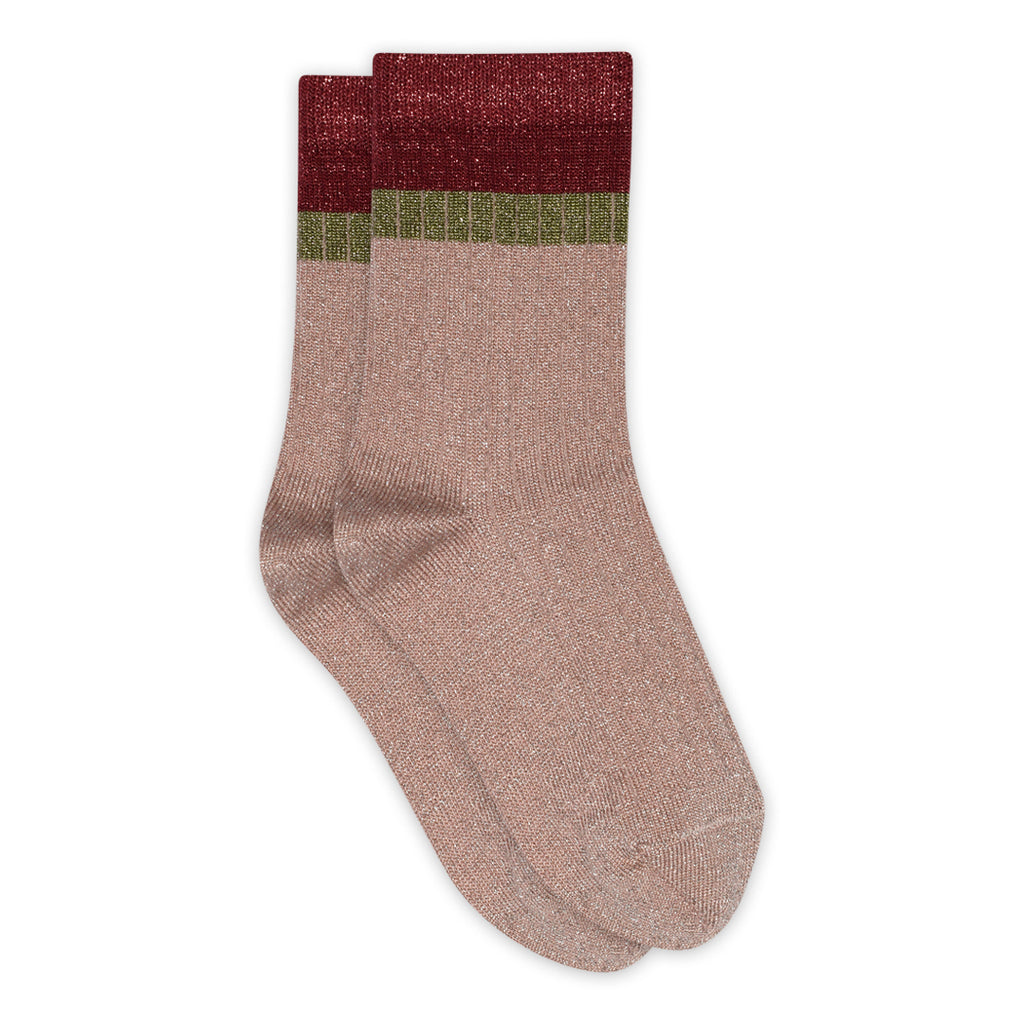 Rose Grey Norma Glitter Socks by mp Denmark