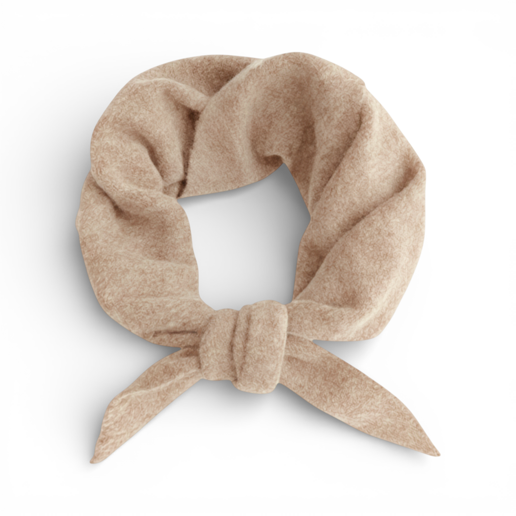 Beige Wool Blend Light Weight Triangle Neck Scarf