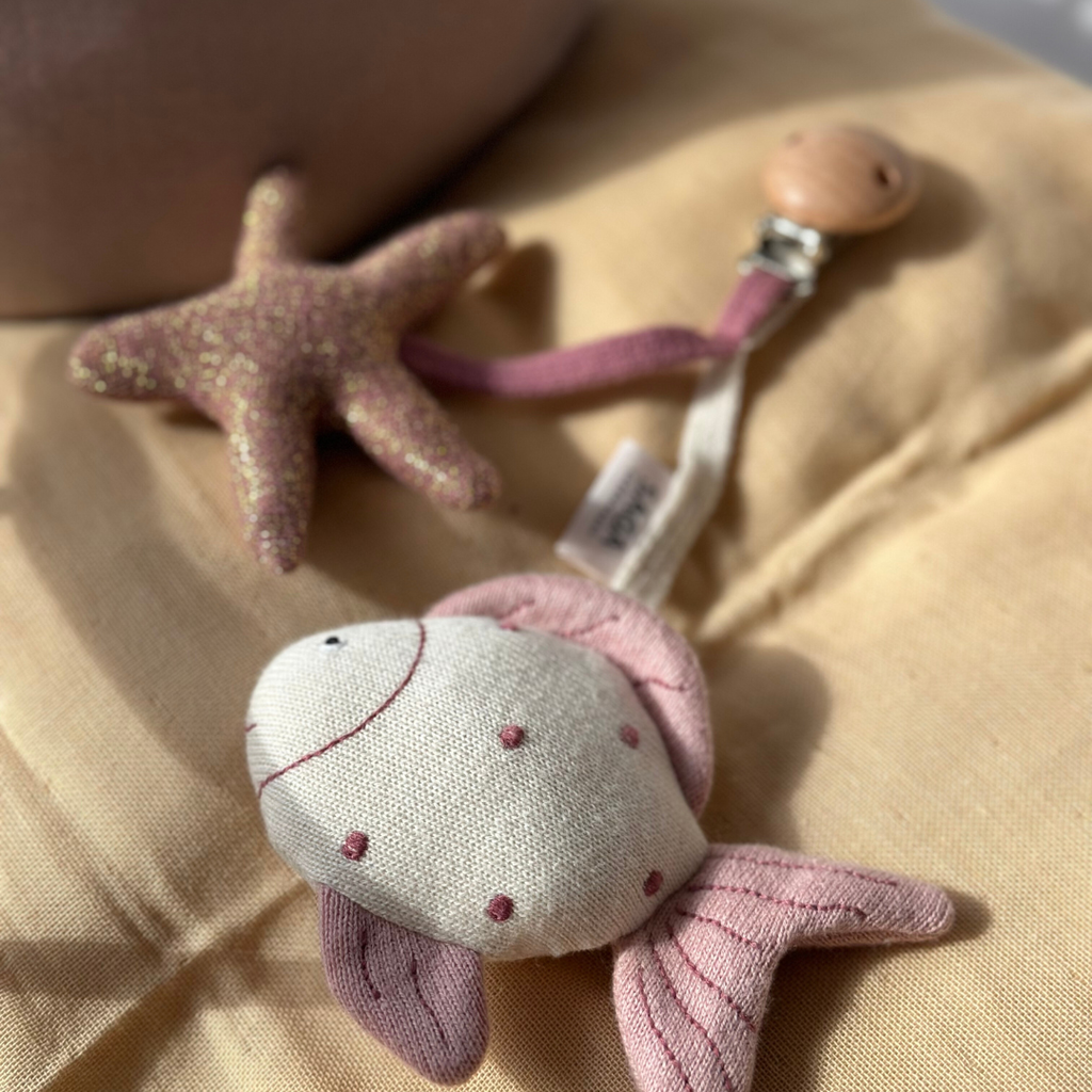 Fish and Starfish Clip On Pram Toy by Saga Copenhagen