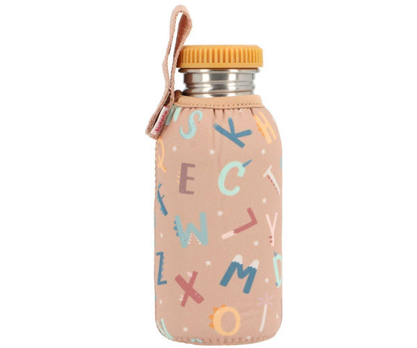 500ml Steel Bottle with Funny Letters Case by Tutete