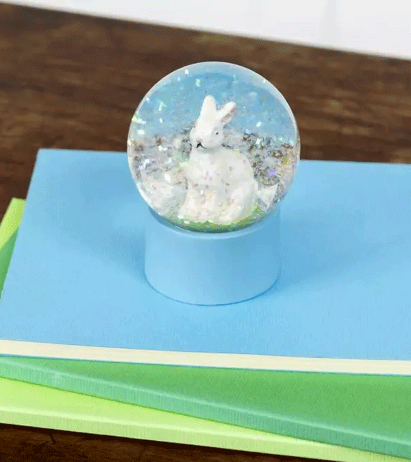 Bunny Mini Glitter Snow globe by Rex London