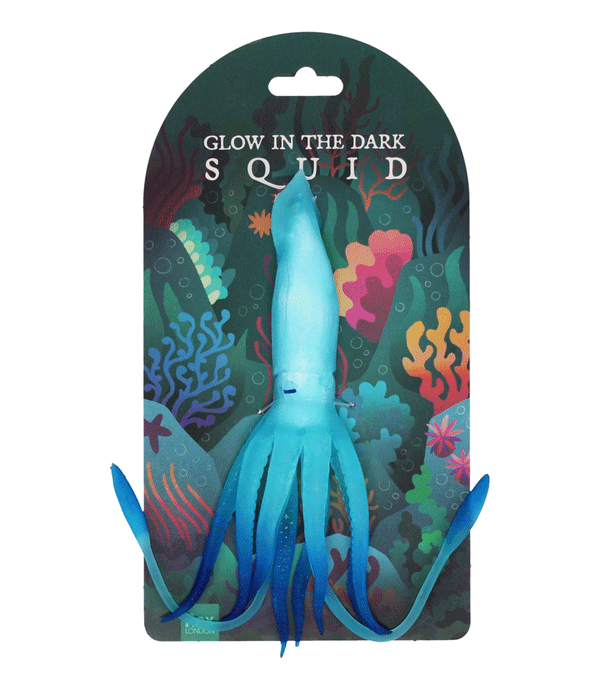 Glow in the Dark  Squid Squishy Toy