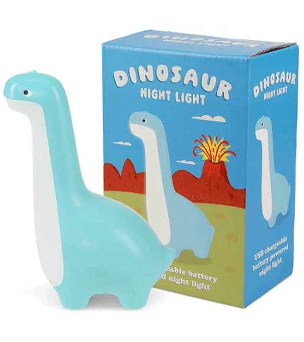 USB Rechargeable Dimmable Dinosaur Night Light by Rex London