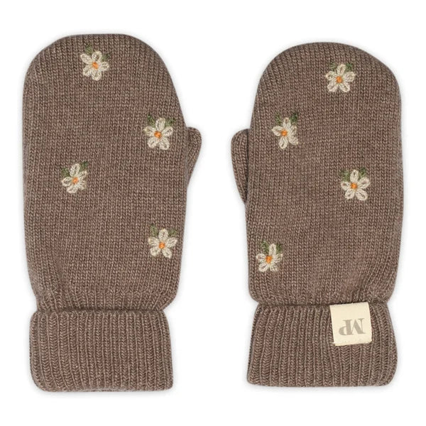 Floral Denver Melange Helsinki Mittens by mp Denmark