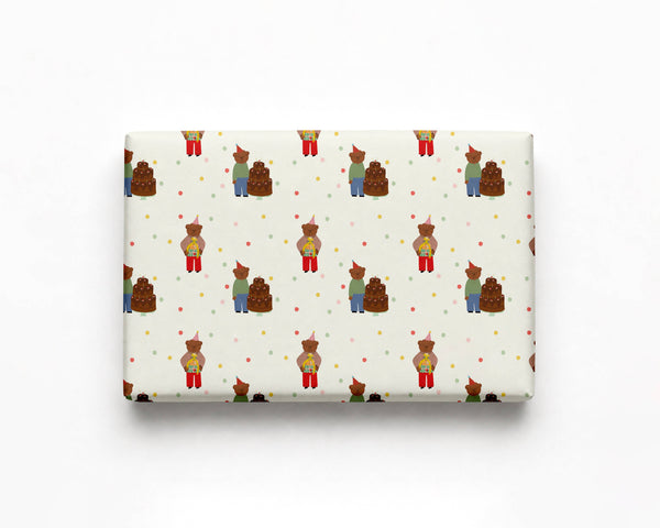 Birthday Bear Wrapping Paper by Bear Days
