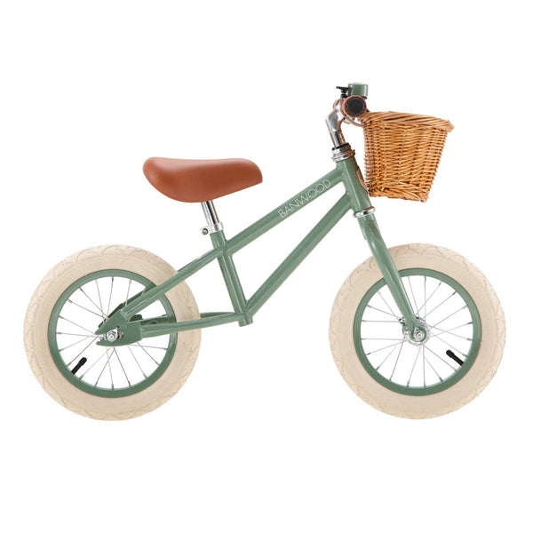 Forest Green First Go Vintage Style Balance Bike  by BANWOOD