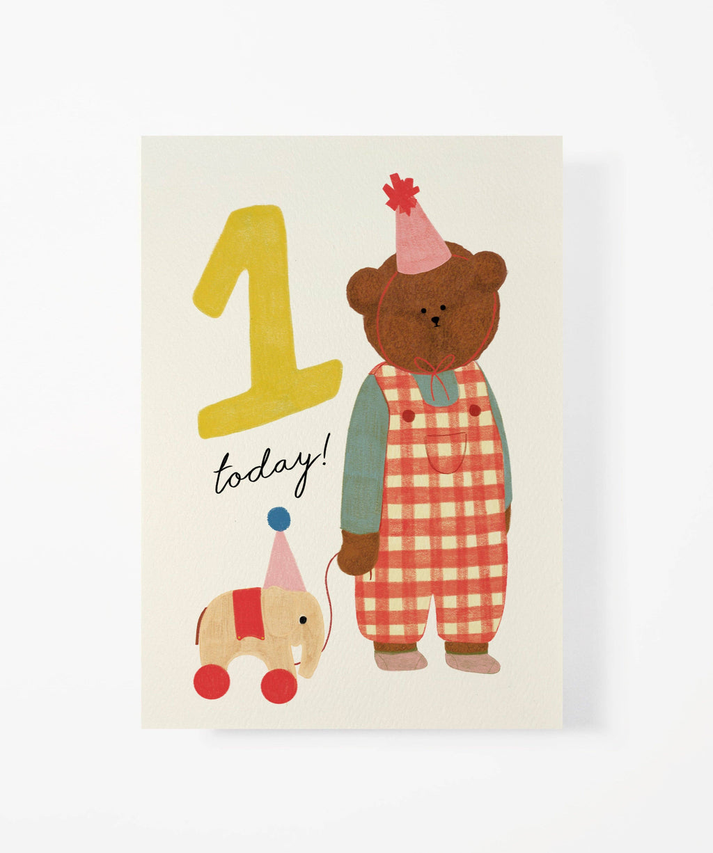 Age 1 Birthday Bear Card by Bear Days