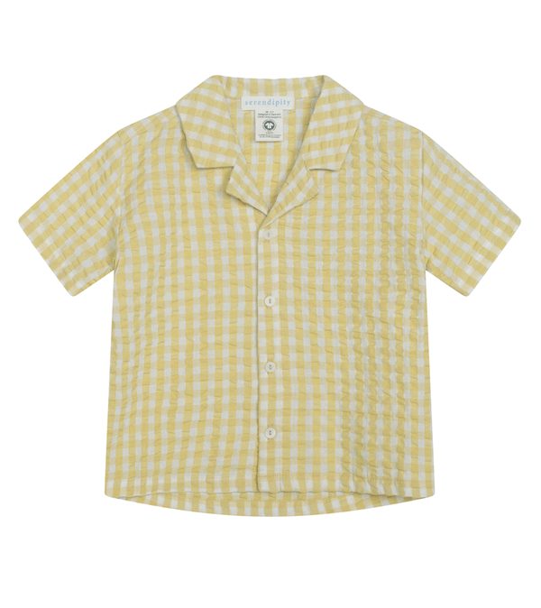 Lemon Checks Short Sleeve Shirt by Serendipity