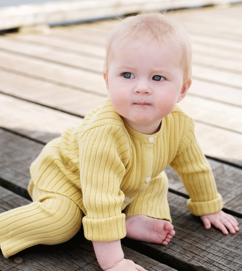 Lemon Organic Baby Cardigan by Serendipity