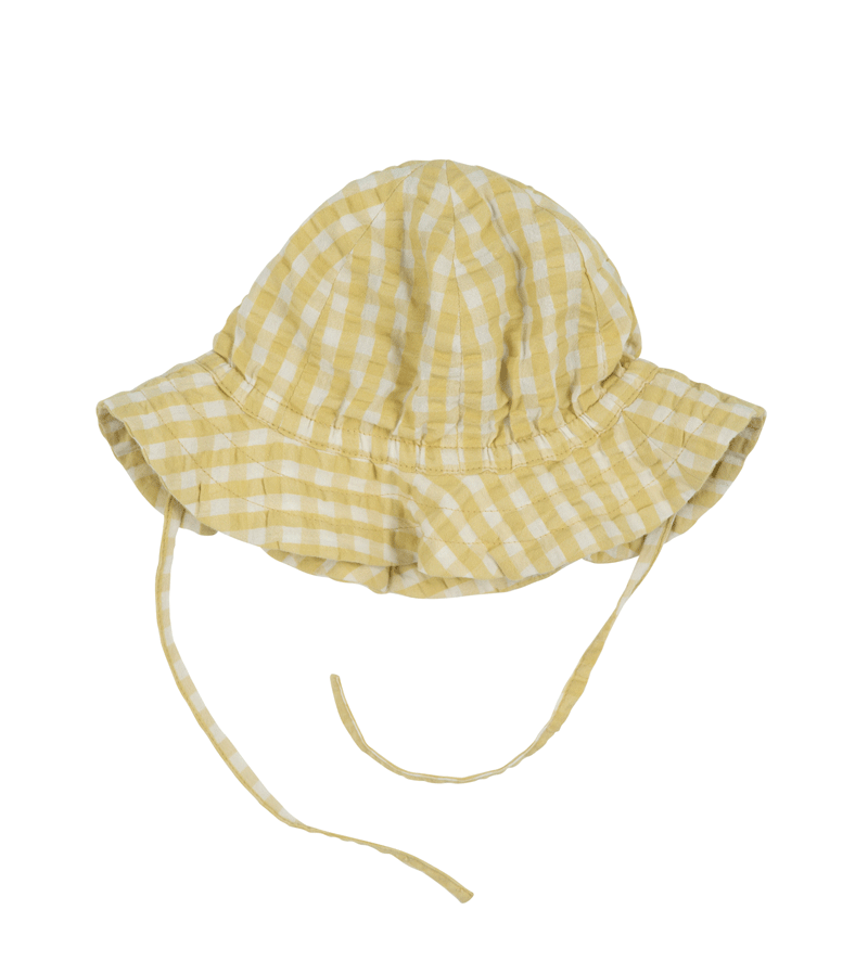 Lemon Checks Woven Sun Hat by Serendipity