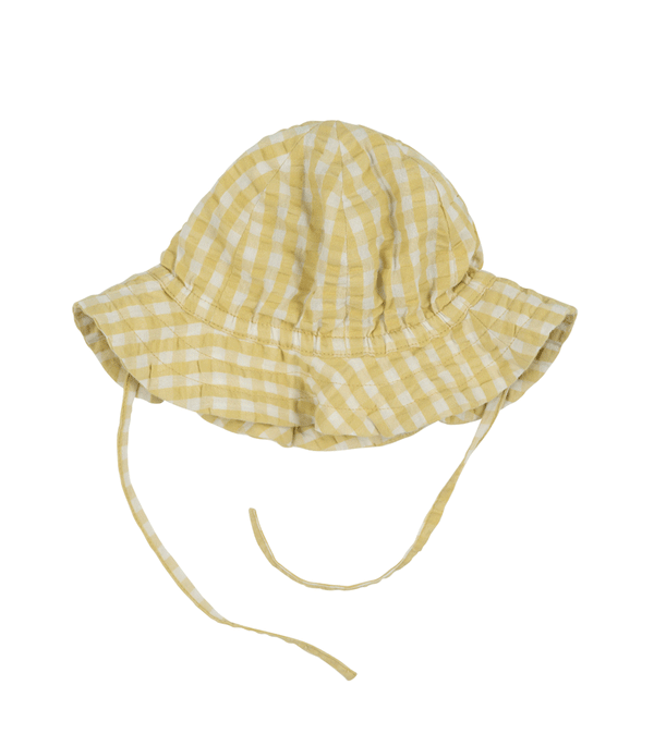 Lemon Checks Woven Sun Hat by Serendipity