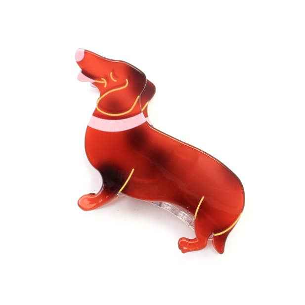 Tortoise Shell Dachshund Sausage Dog Hair Claw Clip by Molly & Rose
