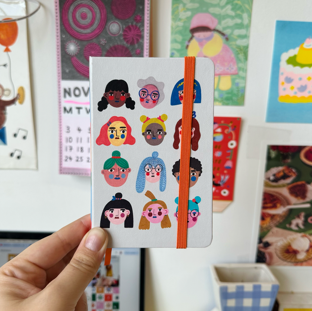 A6 Girls Leatherette Paper Notebook by Daria Solak