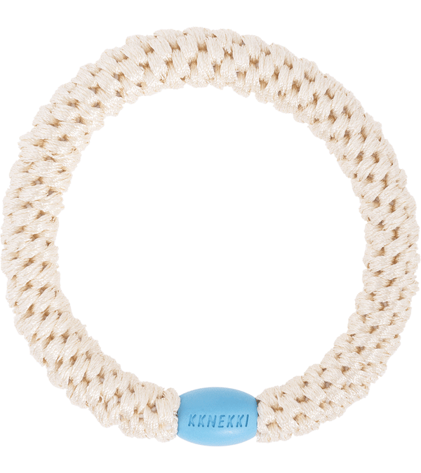 Ivory with Blue Bead Hairband by Bon dep