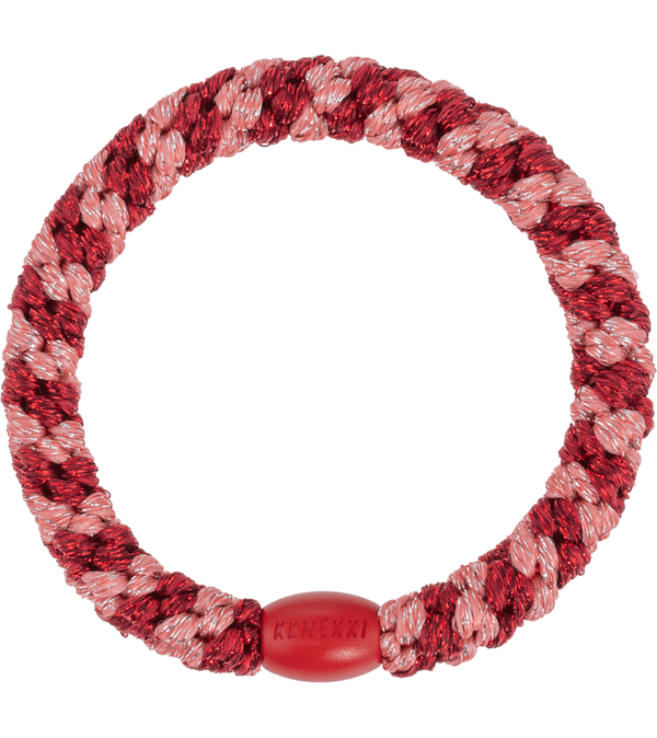 Coral & Bordeaux Stripe Glitter Hairband by Bon dep