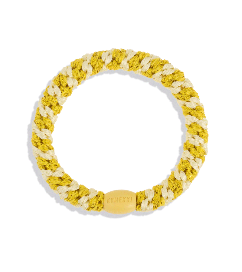 Light Yellow Sun Glitter Stripe Hairband by Bon dep