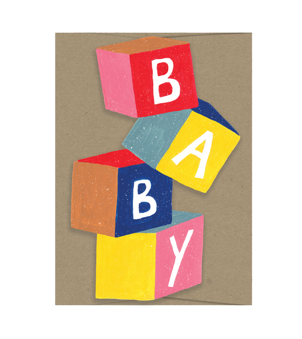 Baby Cubes Die Cut Card by Isatopia