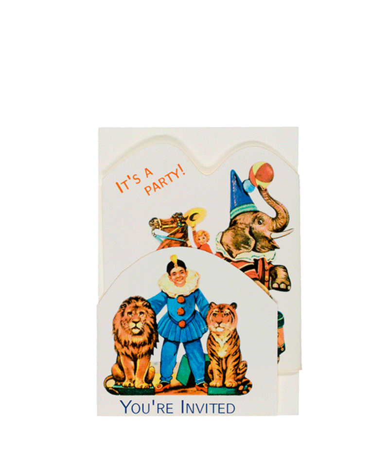 Retro Circus Invitations