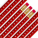 Set of 3 Alphabet Foil Printed Pencil by Odd Goose Stationary