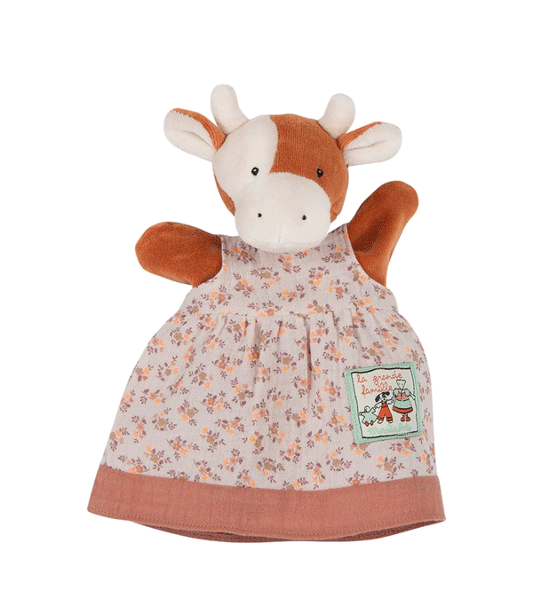 La Grande Famille Charlotte Cow Hand Puppet by Moulin Roty