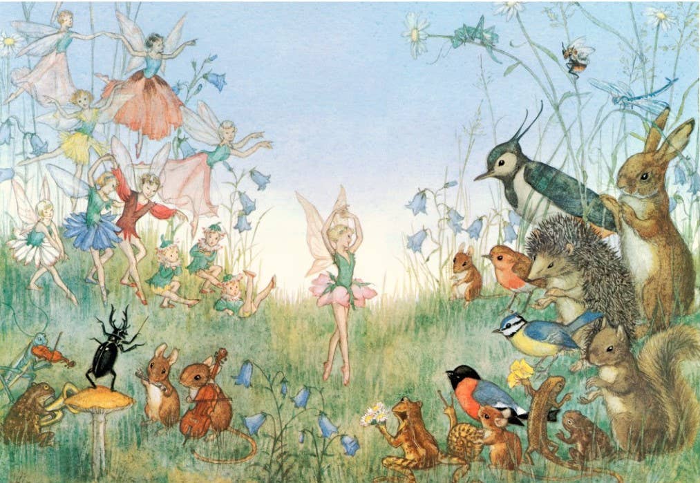 Molly Brett The Flower Ballet Greetings Card by Porch Fairies