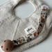 Rose Hip Organic Cotton Pacifier Clip by Saga Copenhagen