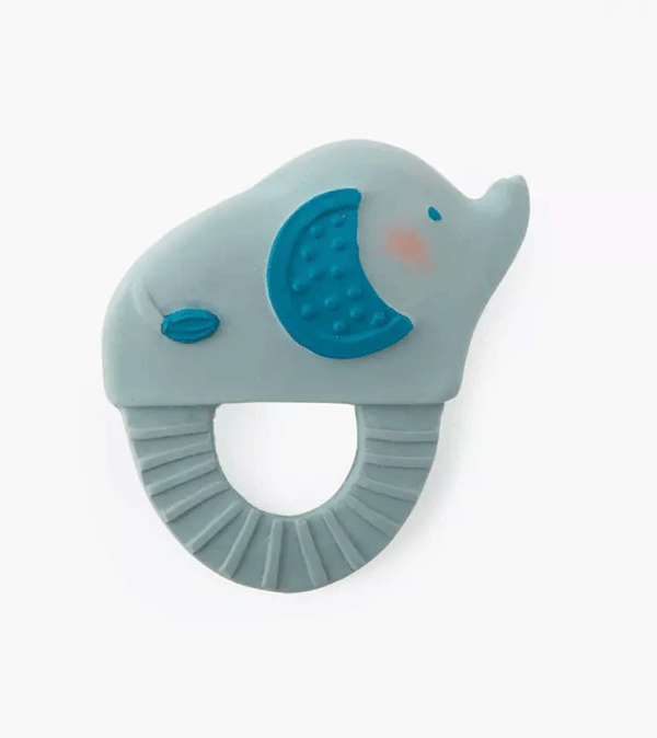 Sous mon Baobab Elephant rubber Ring by Moulin Roty